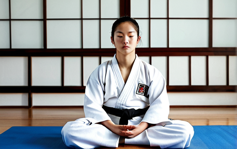 태권도 심사 준비 가이드 - **Prompt:** A Taekwondo practitioner, fully clothed in training gear, executing a dynamic kick in a ...