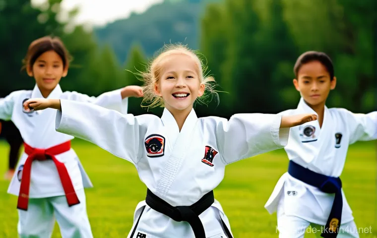 태권도 여름 캠프 소개 - Image Prompt 1: "Focused Training and Holistic Development"**