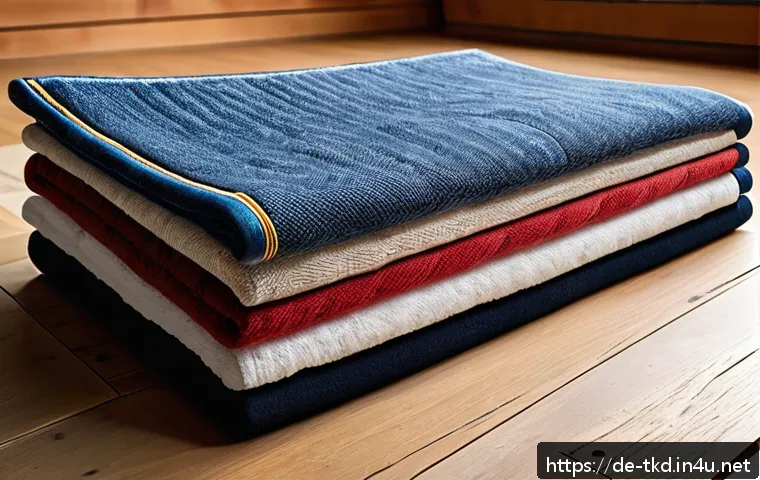 태권도 훈련 도구 DIY 방법 - A DIY homemade striking pad crafted from multiple layers of thick towels and old sweaters, covered w...